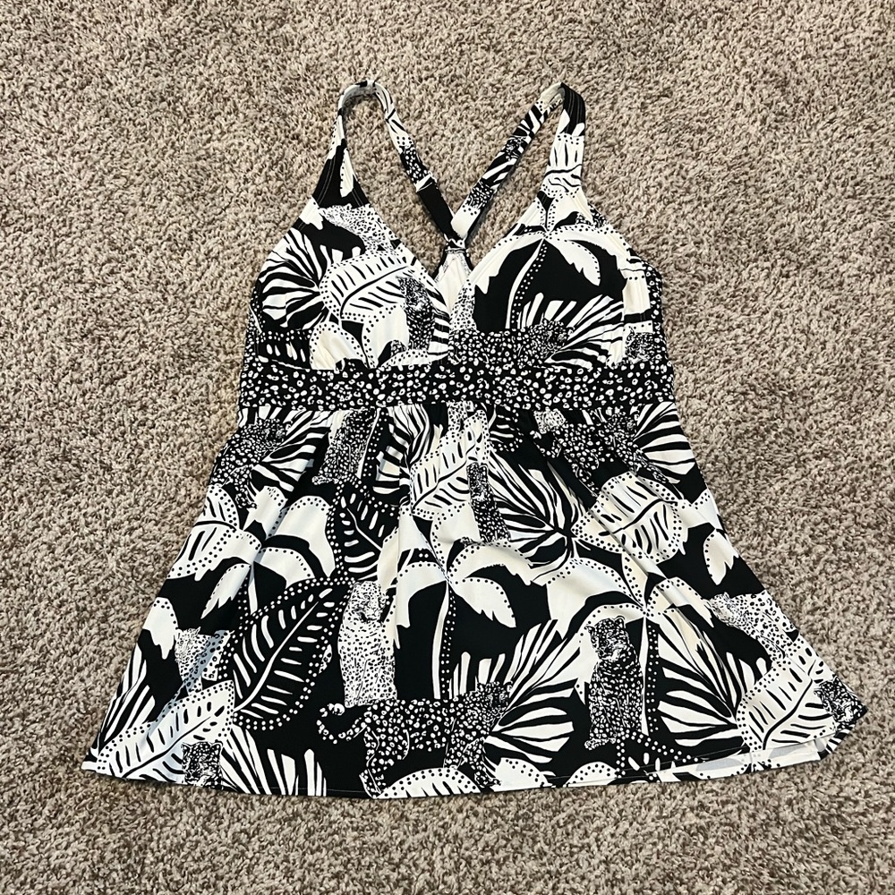 Coco Reef Black and White Tropical Tankini